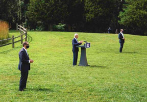 Biden out standing in his field