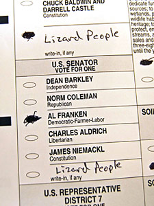 This ballot counted for Al Franken