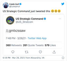 Cryptic tweet