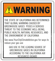Greenhouse gas sticker