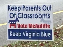 'Keep parents out' sign