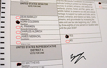 Al Franken also challenged this ballot