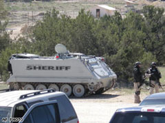SWAT tank: Associated Press Photograph