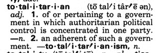 Definition of totalitarianism