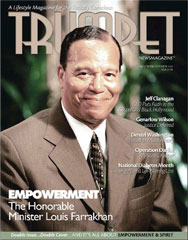 Farrakhan on the cover of Trumpet