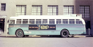 KRLD ad on a city bus