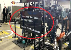 Biden teleprompter in Minnesota