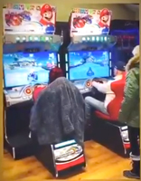 Biden playing video games