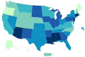 Covid fatalities map