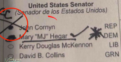 Suspicious ballot - Image via Texas Scorecard