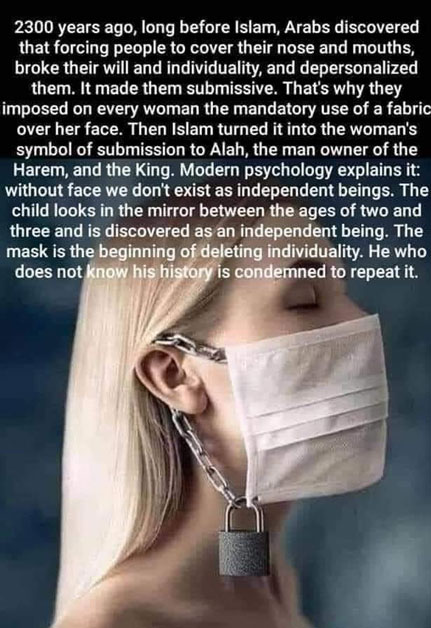 Masks are all about submission and compliance, not disease.