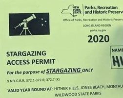 NY Skygazing Permit