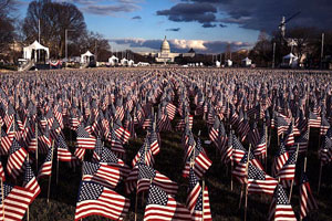 Washington - flags in lieu of people Washington - flags in lieu of people