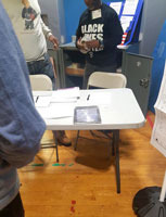 BLM poll worker