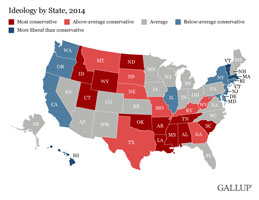 Ideology by state Ideology by state