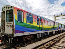 CTA rainbow car