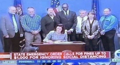 Mandatory distancing order!