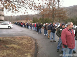 Gun registration line Gun registration line