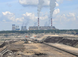 Power station next to a coal mine