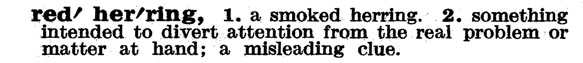 The definition of 'red herring'