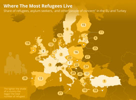 Share of refugees
