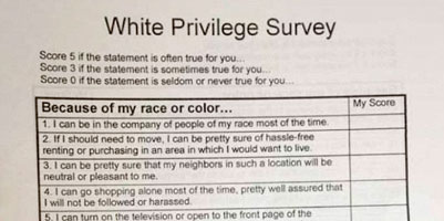 White privilege survey White privilege survey